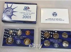 1999-2008 US Mint Proof Sets OGP Box & COA Lot of 109 Coins 10 Annual Sets Lot