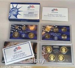 1999-2008 US Mint Proof Sets OGP Box & COA Lot of 109 Coins 10 Annual Sets Lot