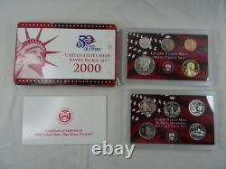 1999-2008 US Mint Silver S Proof Sets with State Quarters US Mint Box & COA OGP