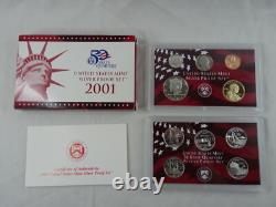 1999-2008 US Mint Silver S Proof Sets with State Quarters US Mint Box & COA OGP