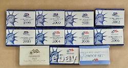 1999 2009 Complete Run Of U. S. Proof Sets