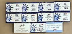 1999 2009 Complete Run Of U. S. Proof Sets