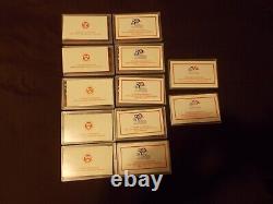 1999-2009 STATEHOOD & territory quarters 90% silver proof set, box & coa 62coins