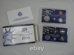 1999-2009 US Mint Proof Sets with Box & COA Lot of 127 Coins (11 Annual Sets)