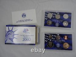 1999-2009 US Mint Proof Sets with Box & COA Lot of 127 Coins (11 Annual Sets)