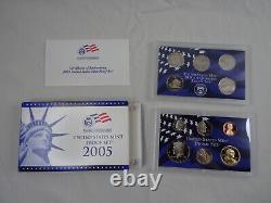 1999-2009 US Mint Proof Sets with Box & COA Lot of 127 Coins (11 Annual Sets)