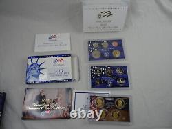 1999-2009 US Mint Proof Sets with Box & COA Lot of 127 Coins (11 Annual Sets)