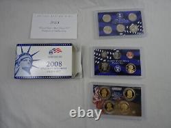 1999-2009 US Mint Proof Sets with Box & COA Lot of 127 Coins (11 Annual Sets)