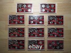 1999-2009 US Quarters 90% Silver Proof Sets States + DC & Territories 56-Coin
