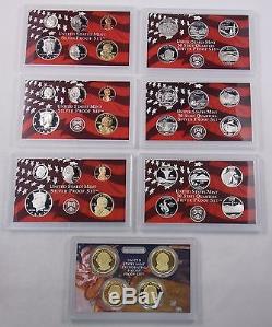 1999-2013 US Mint Silver Proof Sets Complete Lot x15 Includes 2012 Set