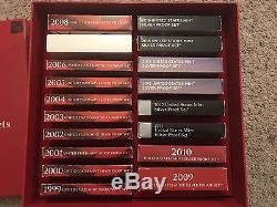 1999-2016 S Proof Set Run Boxes & COA 90% Silver US Mint 18 Sets! WOW