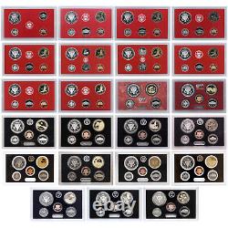 1999-2021 Partial Silver Proof Set Run No Box or COA 90% Silver 23 Sets 125 Coin