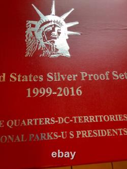 1999-2025 Silver Proof sets. 27 sets with Boxes and COAs. OGP. See photos