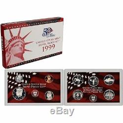 1999-S 90% Silver Proof Set United States Mint Original Government Packaging Box