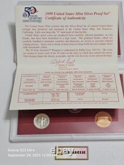 1999 S SILVER Proof Set in Original Box with COA, From Storage FIRST IN SERIES