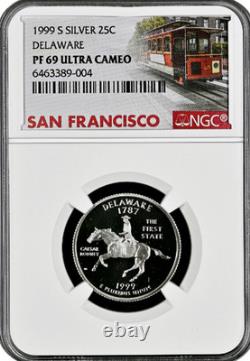 1999-S Silver Proof Set 9 Coin US Mint Set NGC graded PF69 Ultra Cameo