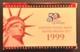 1999-s Us Mint Silver Proof Set Ogp Coa & Box 9 Coins 90% United States