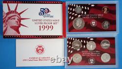 1999-S United States Mint Silver Proof Set 9-Coins OGP