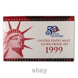 1999 Silver Proof Set U. S. Mint Original Government Packaging OGP COA