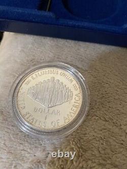 (1) 1987 S US Constitution $1 Proof Silver Dollar Coin withCOA & Box ULTRA CAMEO