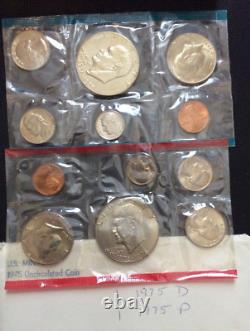 1-2015 Proot Silver Set, 1-890 S Morgan1, 1-1975 P, D Mnt Set