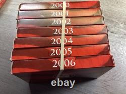 2000-2006 US Mint Silver Proof Set Lot of 7 Sets withOGP &COA 120525 08akk
