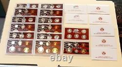 2000 2006 US Mint Silver Proof Sets Run of 7 Years