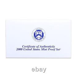 2000 S Proof Set 10 Pack Nice Original Boxes & COAs US Mint 100 Coin Lot