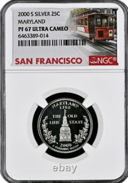 2000-S Silver Proof Set 10 Coin US Mint Set NGC graded PF67 Ultra Cameo