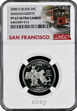 2000-S Silver Proof Set 10 Coin US Mint Set NGC graded PF67 Ultra Cameo