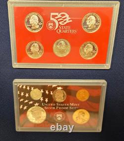 2000 Silver US Mint Proof Set OGP COA-10 Total Coins Including State Quarters