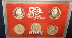 2000 Silver US Mint Proof Set OGP COA-10 Total Coins Including State Quarters