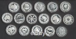 2000 Sydney Olympics 16 x 1oz Silver Proof Coin Set Beautiful