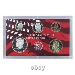 2000 US Mint Silver Proof set 90% state Quarters Kennedy (OGP) 10 coins