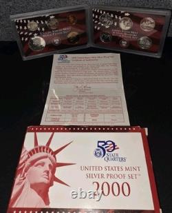 2000-s Us Mint Silver Proof Set 1.33oz W Coa