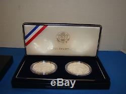 2001 $1 P & D Silver American Buffalo 2-Coin Proof/Uncirculated Set with COA