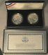 2001 $1 P & D Silver American Buffalo 2-coin Proof/uncirculated Set With Ogp/coa
