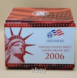 2001-2006 (S) US Mint Silver Proof 10 Coins with Box and COA COMPLETE SET 6 sets