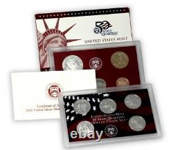 2001-2006 (S) US Mint Silver Proof 10 Coins with Box and COA COMPLETE SET 6 sets