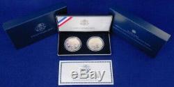 2001 American Buffalo Commemorative 2-coin Set. Proof & Unc. Silver. Ogp/coa