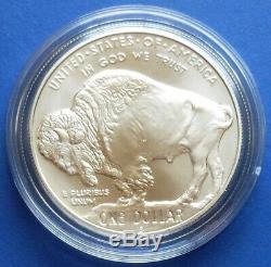 2001 American Buffalo Commemorative 2-coin Set. Proof & Unc. Silver. Ogp/coa