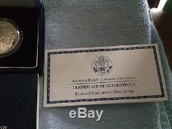 2001 American Buffalo Commemorative Proof and Unc Silver Dollars + TWO COIN SET