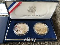 2001 American Buffalo PROOF & UNCIRCULATED Silver Dollars Commemorative Coin Set