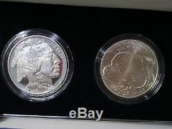 2001 American Buffalo Proof Uncirculated 2 Coin Silver Dollar Commemorative Set