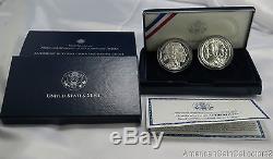 2001 American Buffalo Two-Piece Silver Dollar Set BU & Proof in Box with COA6664