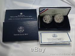 2001 American Buffalo Two-Piece Silver Dollar Set BU & Proof in Box with COA6664