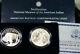 2001 Buffalo Two Coin Silver Dollar Commemorative Coins Us Mint Set With Box & Coa