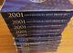 2001 Proof Set 10 Sets U. S. Mint 14-coin Sets Quarters President Coa