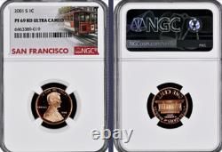 2001-S 10-coin Silver Proof Set NGC graded PF69 Ultra Cameo
