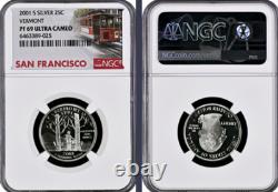 2001-S 10-coin Silver Proof Set NGC graded PF69 Ultra Cameo